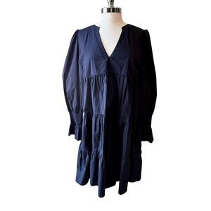 POMANDER PLACE Black Tiered Dress Size XL Long Sleeves TUCKERNUCK